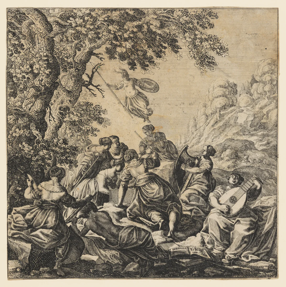 The Muses by J.G. Wenig, print, 1630