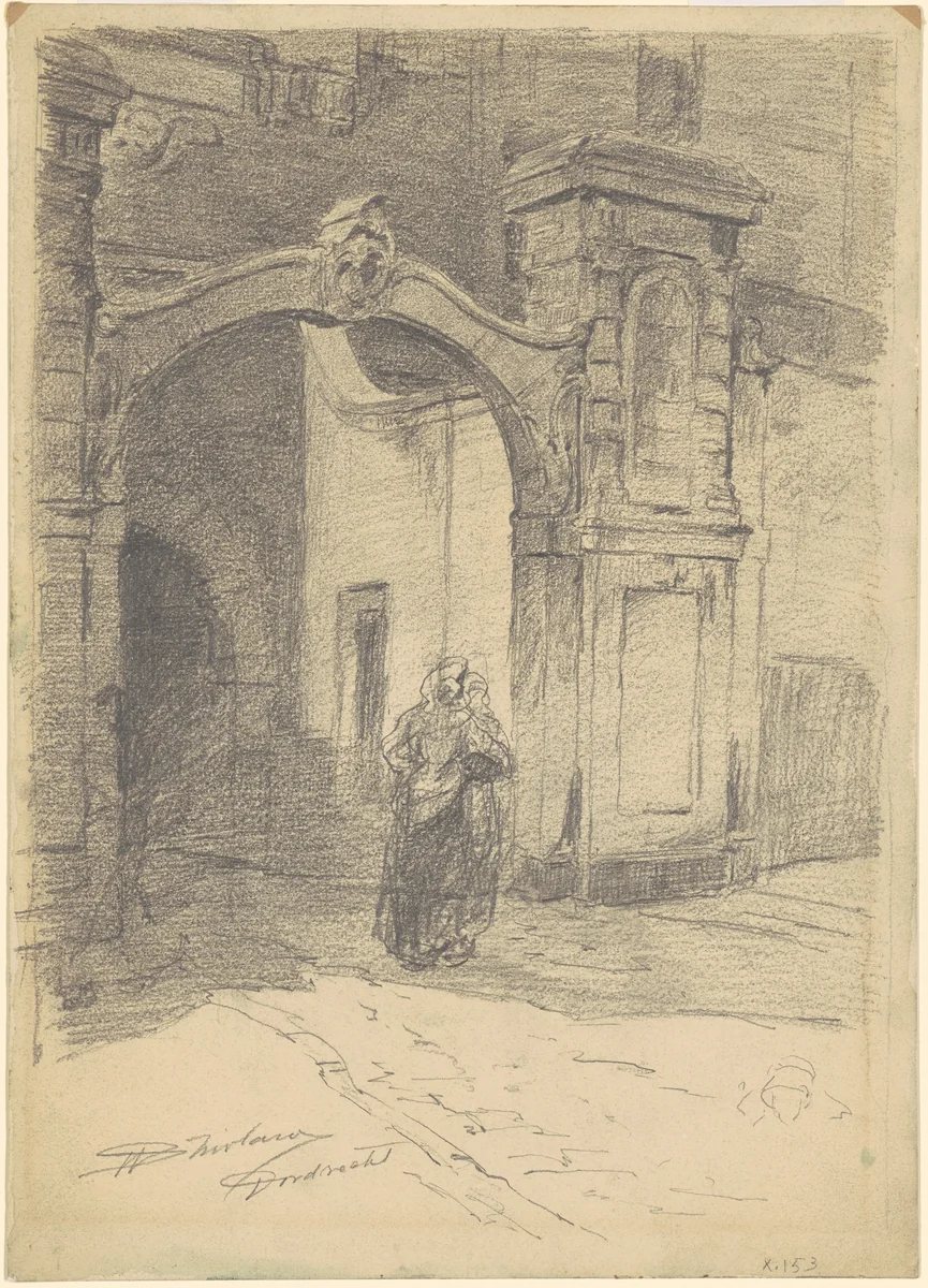 Dordrecht by Walter Shirlaw, drawing, 1870-1877