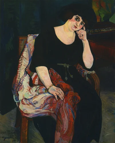 Portrait of Mme Zamaron by Suzanne Valadon, painting, 1922