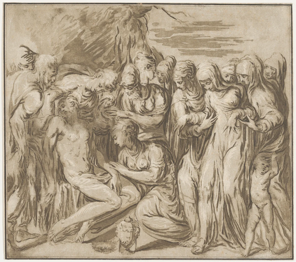 The Annointing of Christ's Body by Adam von Bartsch, print, 1784