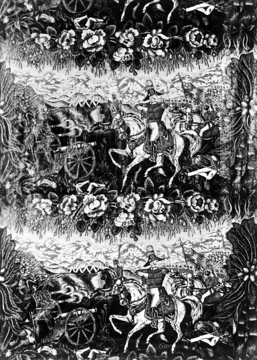 General Taylor at the Battle of Resaca de la Palma (Furnishing Fabric) by United States, textile, 1846-1848