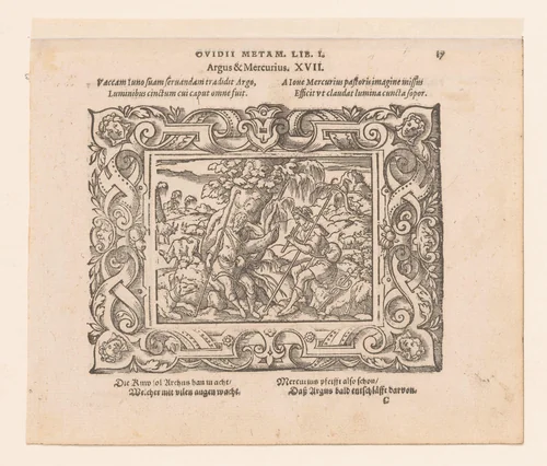 Mercurius en Argus by Virgilius Solis, print, 1569
