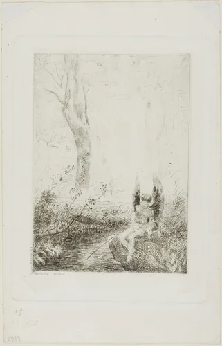 Tobias by Odilon Redon, print, 1875-1885