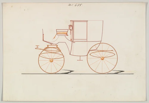 Coupé # 688 by Brewster & Co., drawing, 1850-1870