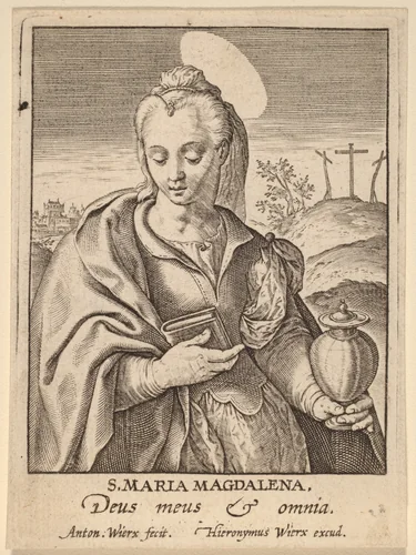 S. Maria Magdalena by Anton Wierix II, print, 1552-1624