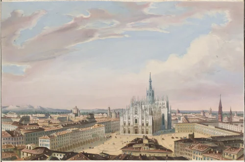 Milan Cathedral by Luigi Ronchi, print, 1830-1843