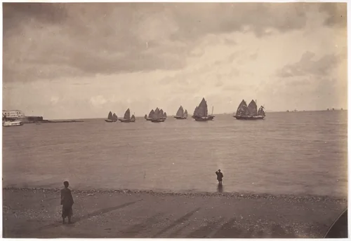 Fishing Boats going out Macao by John Thomson, photograph, 1869