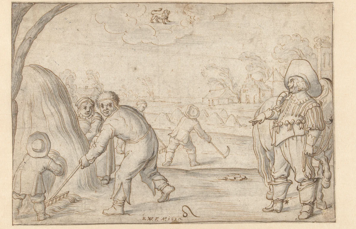Hooimaand by Evert Wyntgis, drawing, 1630