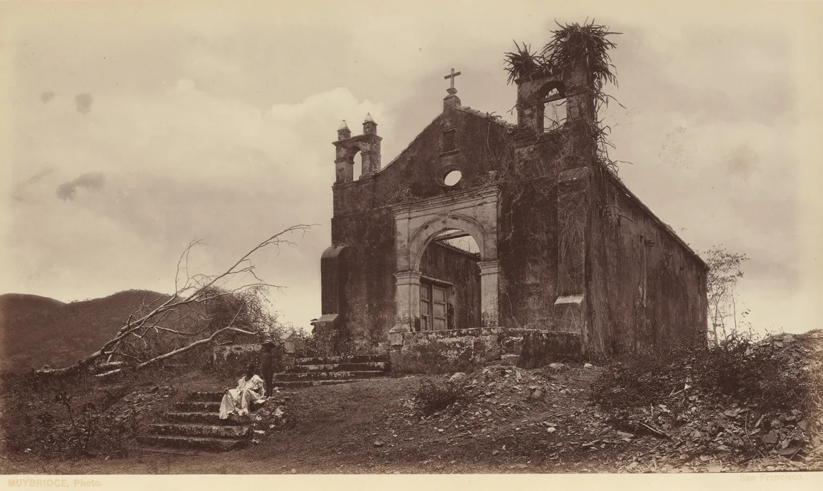 Ruins of the Church of San Miguel, Panama by Eadweard Muybridge, photograph, 1877