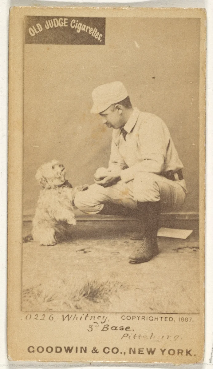 Arthur "Art" Wilson Whitney, 3rd Base, Pittsburgh, from the Old Judge series (N172) for Old Judge Cigarettes by Goodwin & Company, photograph, 1887