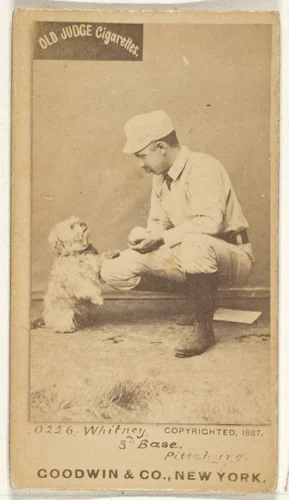 Arthur "Art" Wilson Whitney, 3rd Base, Pittsburgh, from the Old Judge series (N172) for Old Judge Cigarettes by Goodwin & Company, photograph, 1887