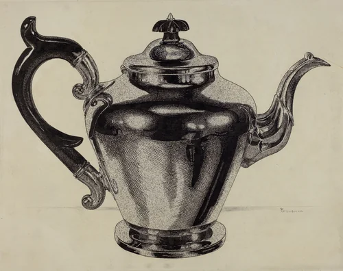 Pewter Teapot by Harry Goodman, index of american design, 1937