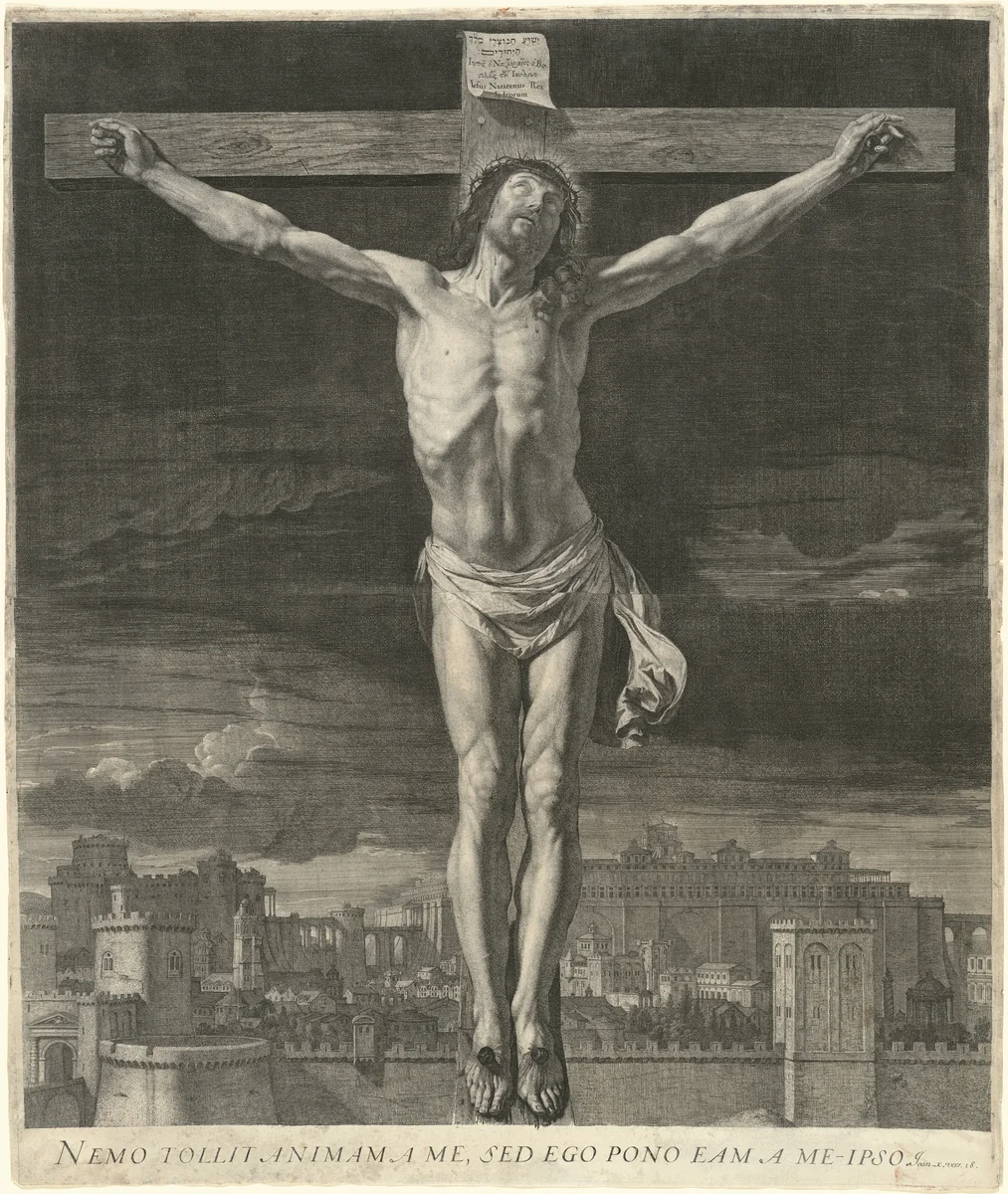 Christ Dying on the Cross by Jean Morin; Philippe de Champaigne, print, 1645-1655