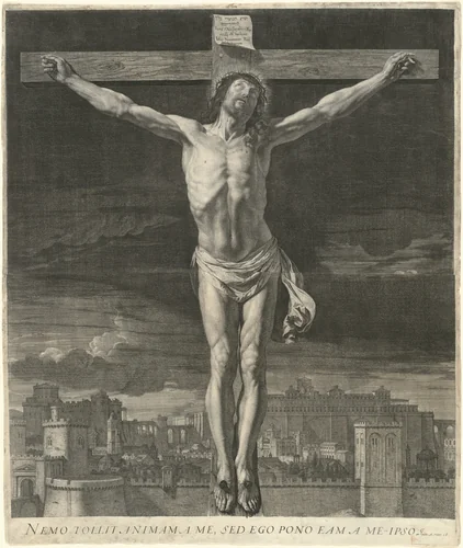 Christ Dying on the Cross by Jean Morin; Philippe de Champaigne, print, 1645-1655