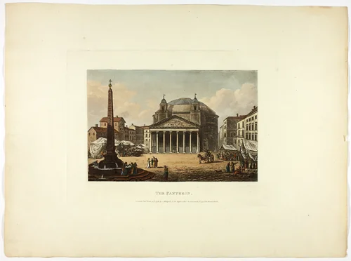 The Pantheon, plate twenty-six from the Ruins of Rome by M. Dubourg, print, 1798