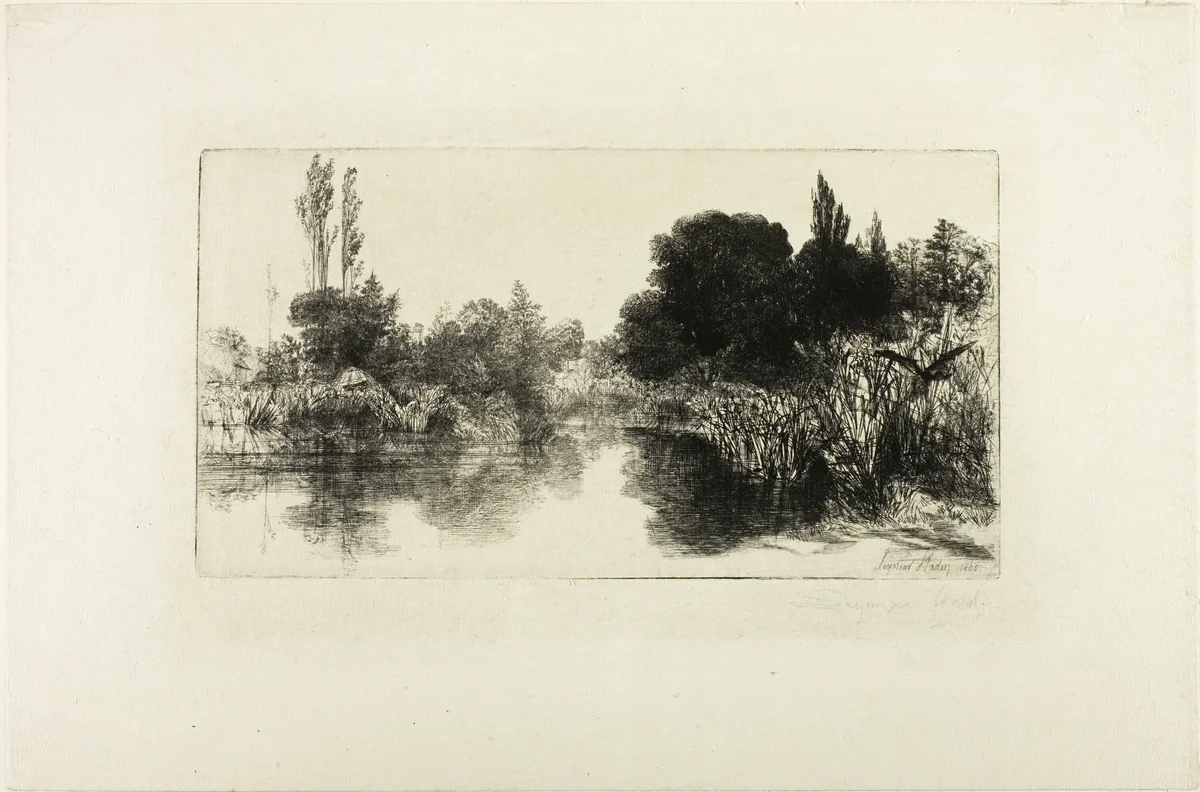 Shere Mill Pond, No. II (large plate) by Francis Seymour-Haden, print, 1860