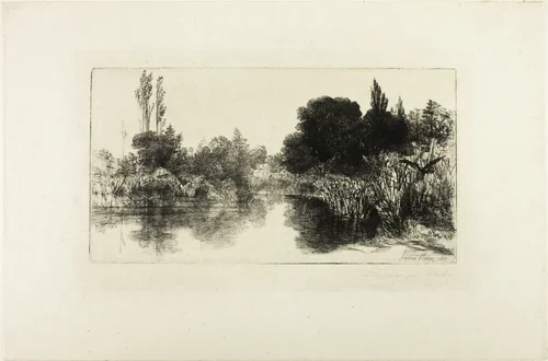 Shere Mill Pond, No. II (large plate) by Francis Seymour-Haden, print, 1860