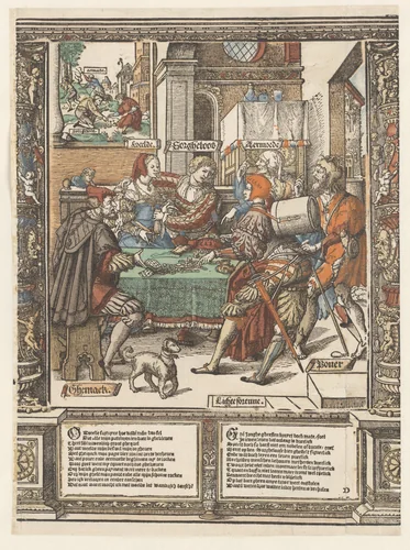 A Game of Chance by Cornelis Anthonisz, print, 1541