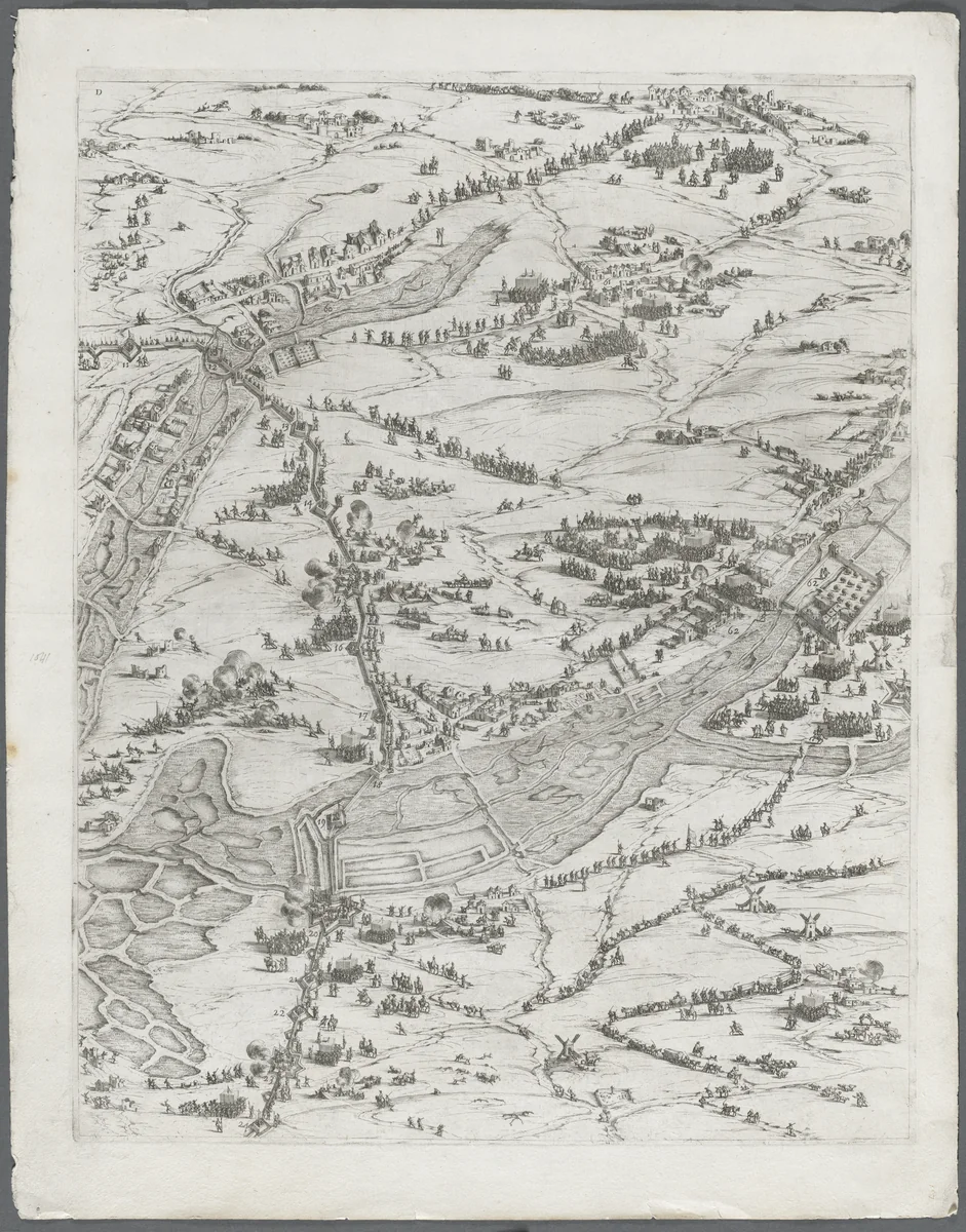 The Siege of La Rochelle: Plate 7 by Jacques Callot, print, 1628-1630