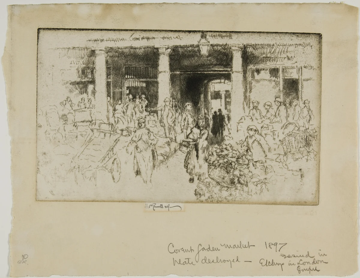 Covent Garden by Joseph Pennell, print, 1887