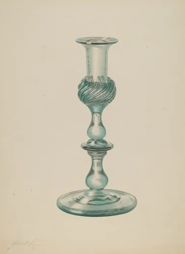 Candlestick by Michael Fenga, index of american design, 1939