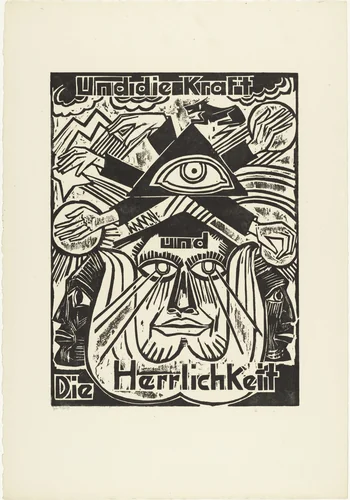 And the power / and / the glory (Und die Kraft / und / die Herrlichkeit) from The Lord's Prayer (Das Vater Unser) by Max Pechstein, print, 1921