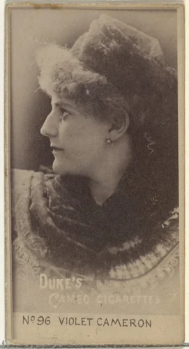 Card Number 96, Violet Cameron, from the Actors and Actresses series (N145-4) issued by Duke Sons & Co. to promote Cameo Cigarettes by W. Duke, Sons & Co., photograph, 1880-1889