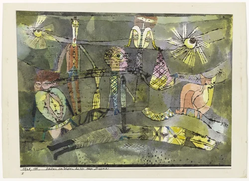 The End of the Last Act of a Drama (Schluss des letzten Aktes eines Dramas) by Paul Klee, drawing, 1920