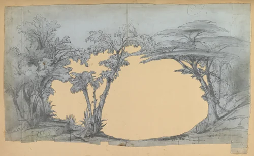 Design for a Stage Set by Eugène Cicéri, drawing, 1830-1890