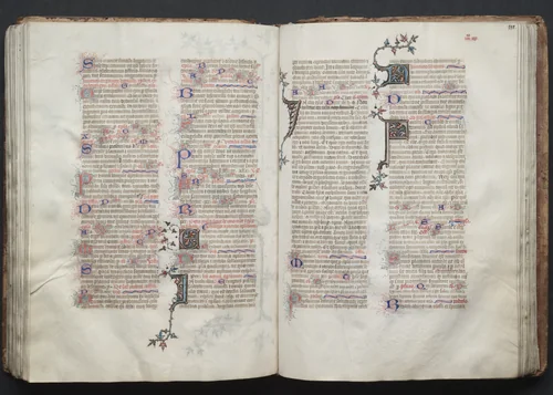 The Gotha Missal: Fol. 110v, Text by Master of the Boqueteaux, book, 1370-1380