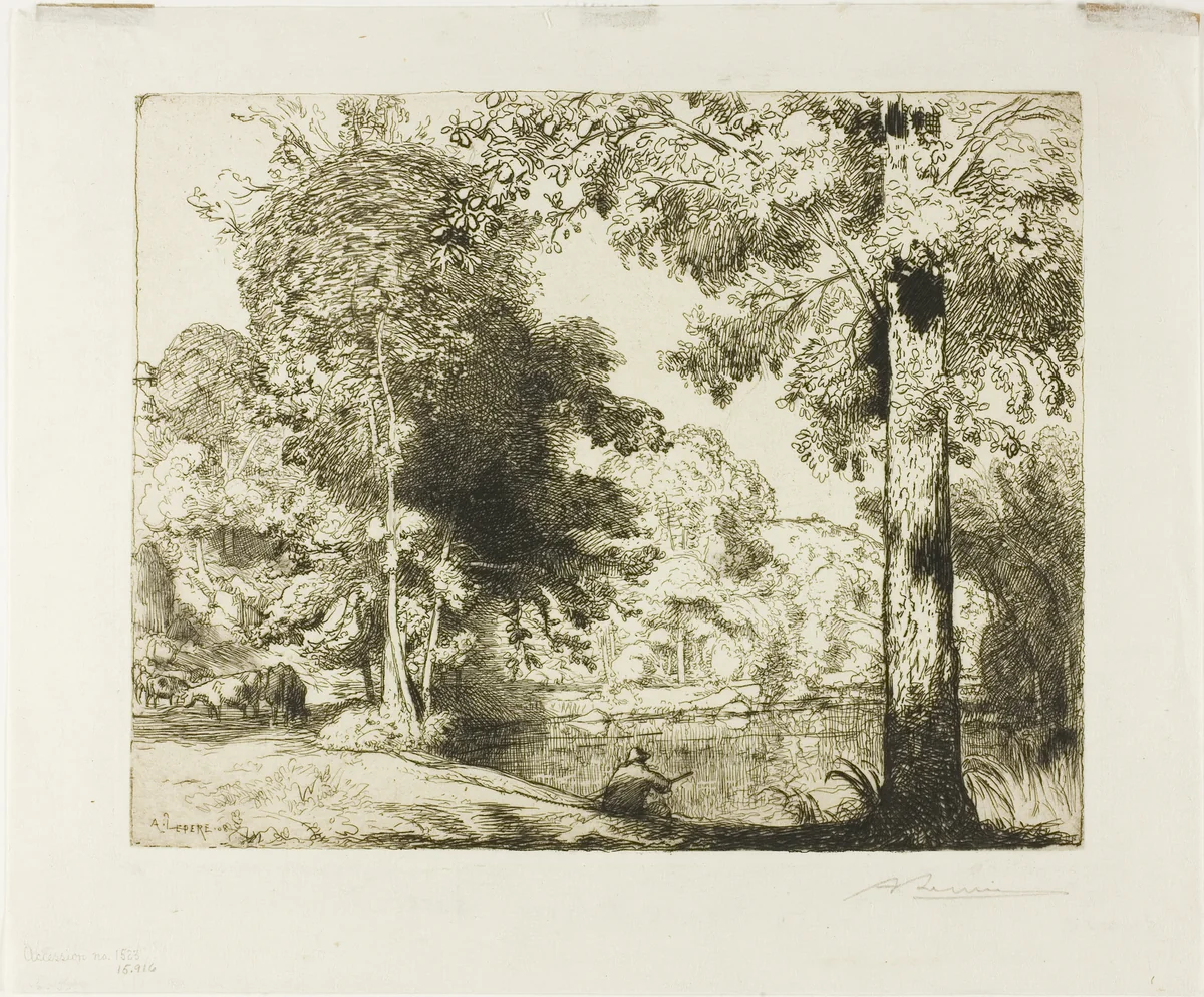 The Edges of Life by Louis Auguste Lepère, print, 1909