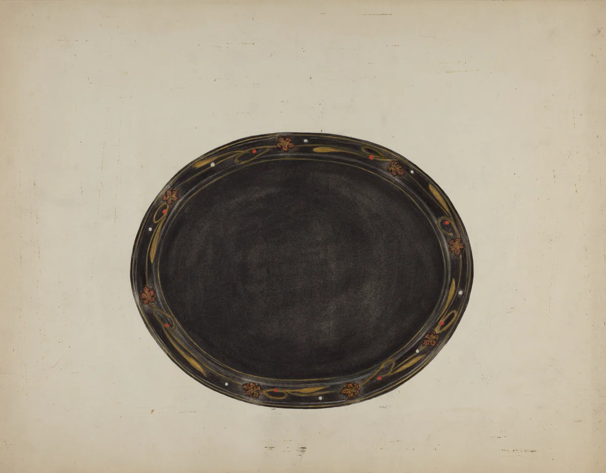 Tray by Mary Fitzgerald, index of american design, 1935-1942