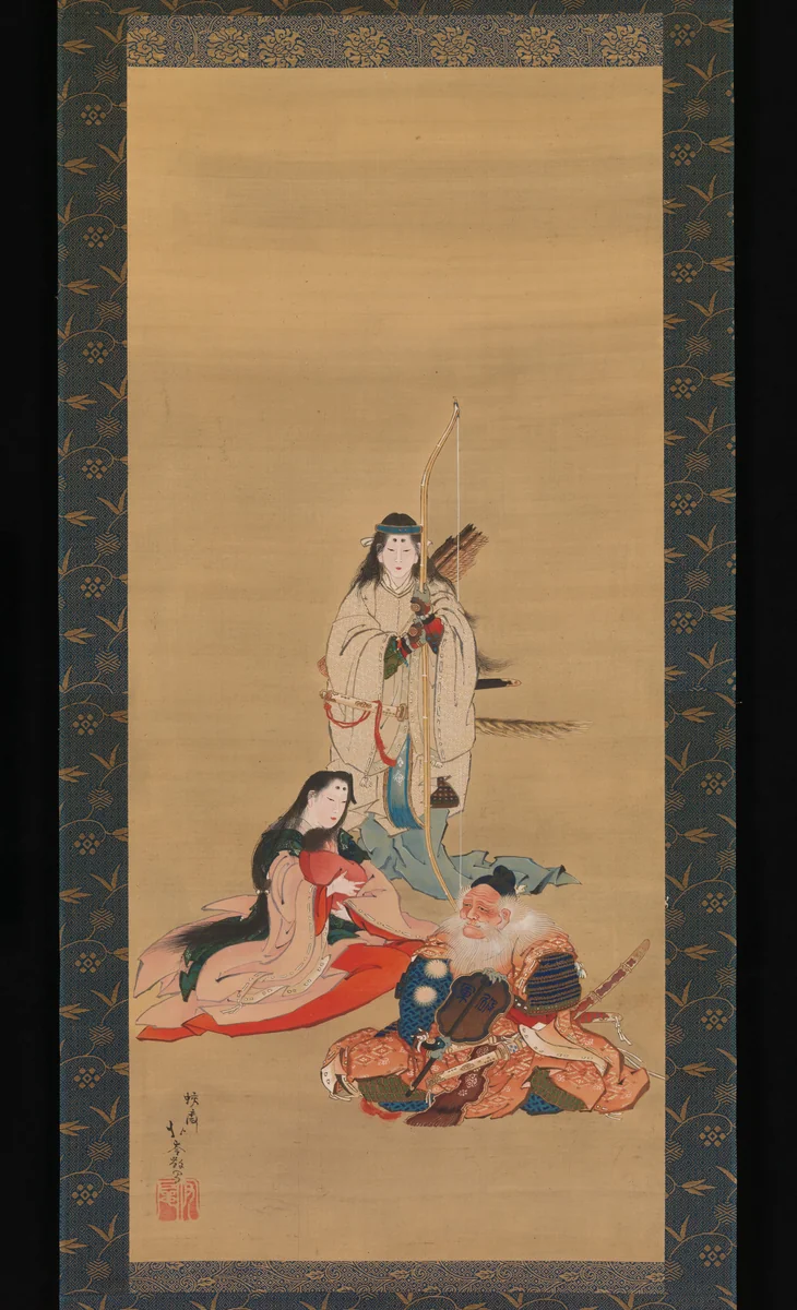 The Legendary Empress Jingū by Kōsai Hokushin (蛟斎北岑), painting, 1834-1866