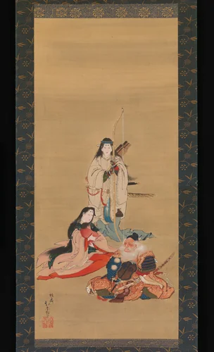 The Legendary Empress Jingū by Kōsai Hokushin (蛟斎北岑), painting, 1834-1866