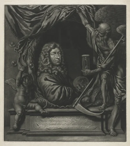 Self-Portrait by Michiel van Musscher, print, 1685