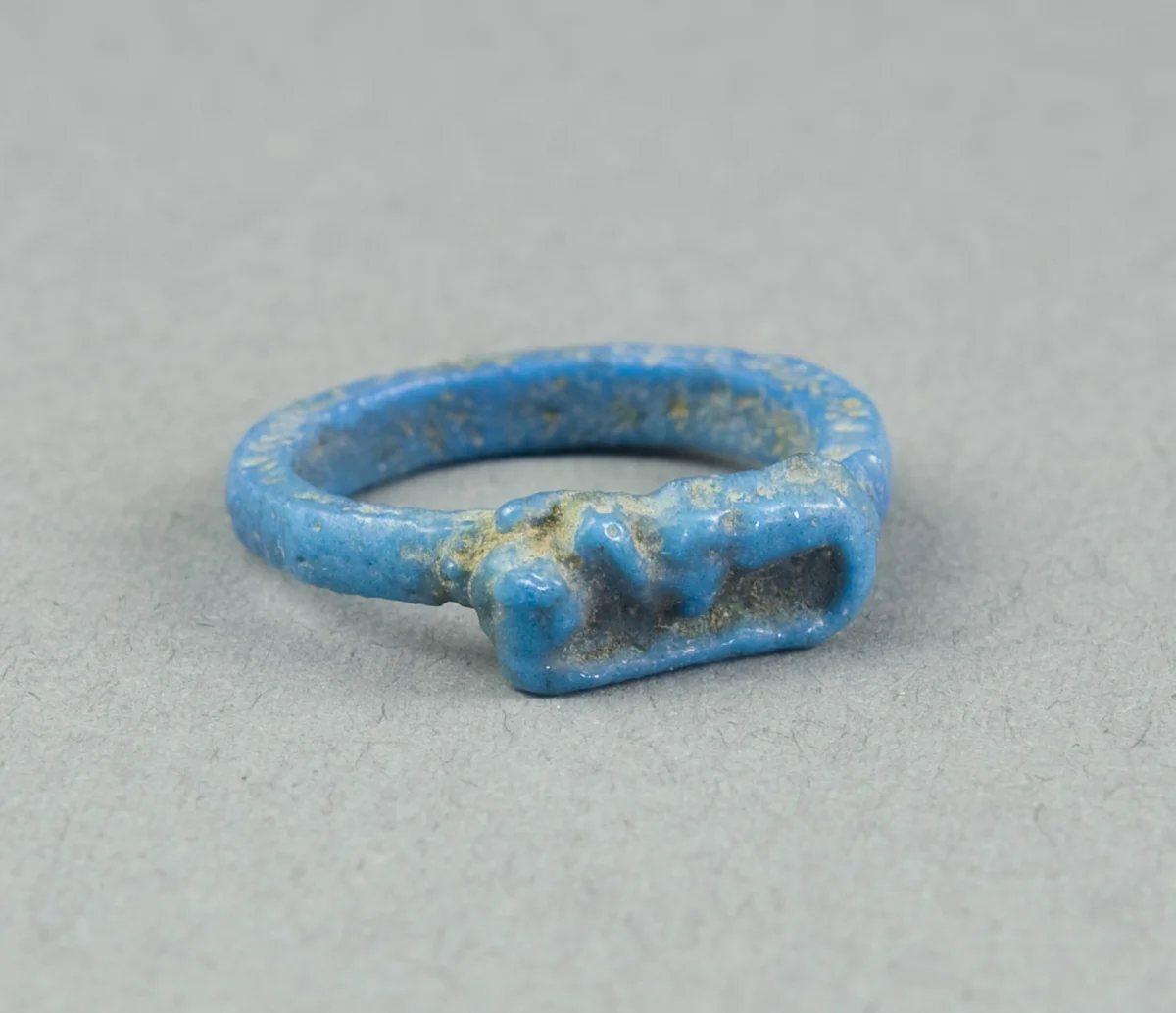 Ring: Figure of Serpent Uto (?) by Egyptian, metalwork, -1390