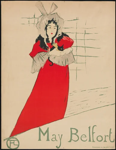 May Belfort by Henri de Toulouse-Lautrec, print, 1895