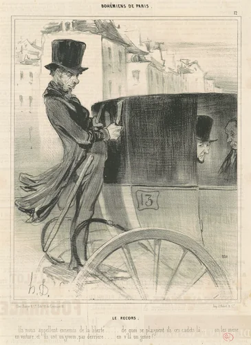 Le recors by Honoré Daumier, print, 1841