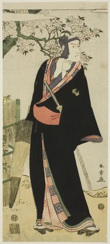 Actor Ichikawa Komazô II as Sukeroku by Katsukawa Shun'ei (勝川春英), print, 1793-1797