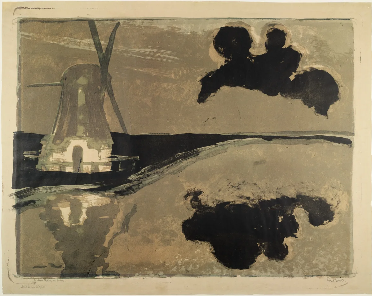 Mill by the Water (Mühle am Wasser) by Emil Nolde, print, 1926
