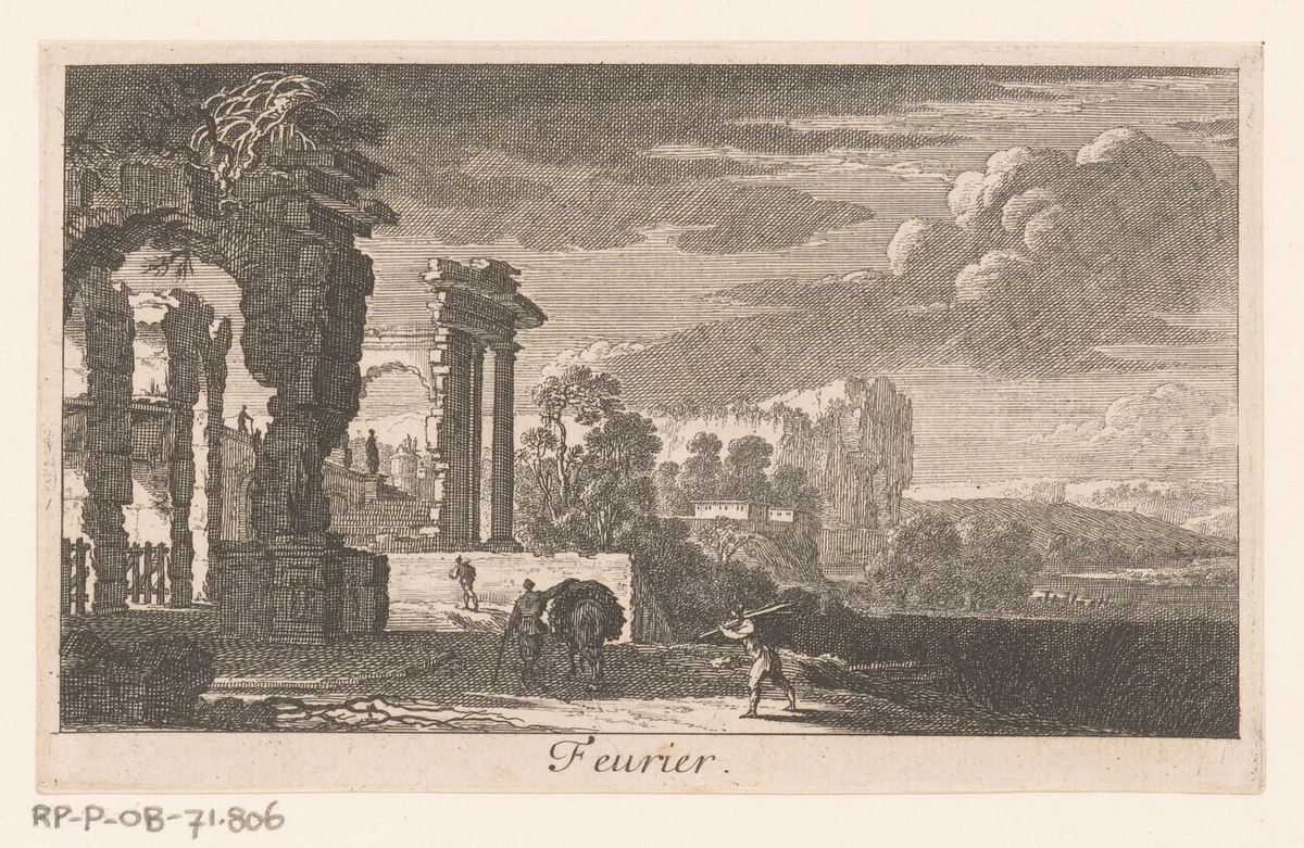 Februari by Gabriel Perelle, print, 1613-1655