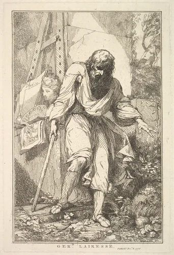 Gerard Lairesse, from "Fifteen Etchings Dedicated to Sir Joshua Reynolds" by John Hamilton Mortimer, print, 1778