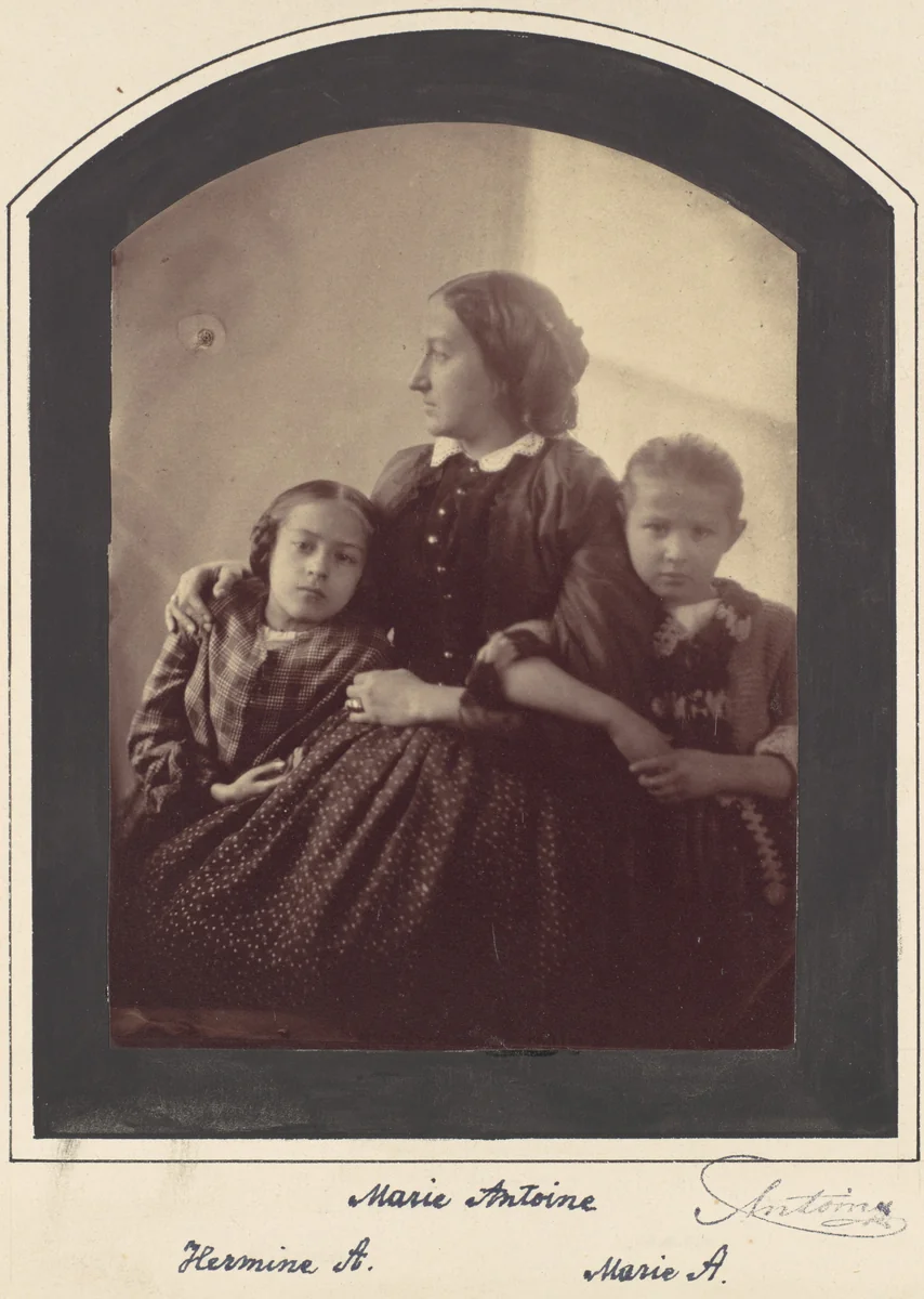 Hermine, Marie and Marie Antoine. by Franz Antoine, photograph, 1850-1869