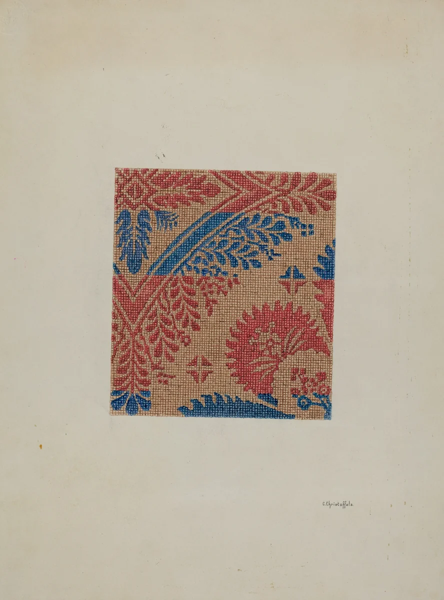 Coverlet by Cornelius Christoffels, index of american design, 1940