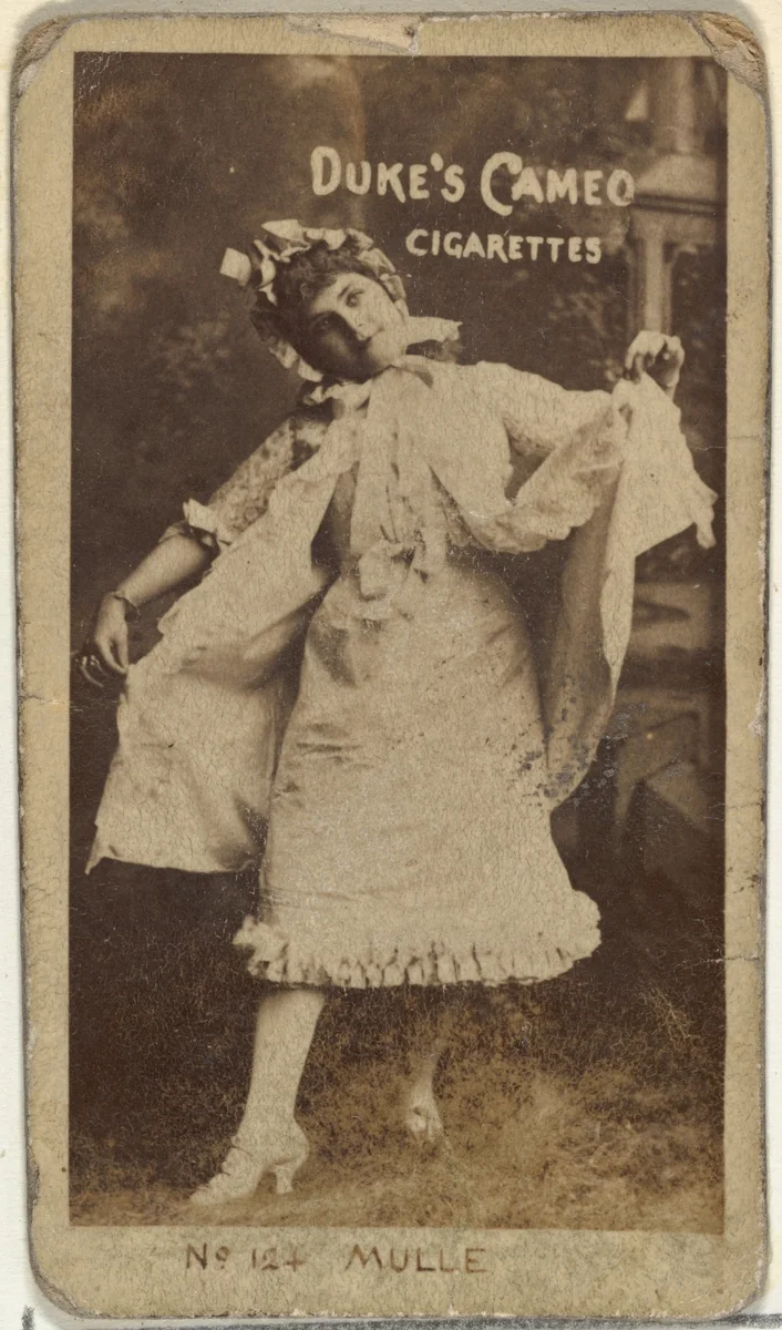 Card Number 124, Ida Mulle, from the Actors and Actresses series (N145-4) issued by Duke Sons & Co. to promote Cameo Cigarettes by W. Duke, Sons & Co., photograph, 1880-1889