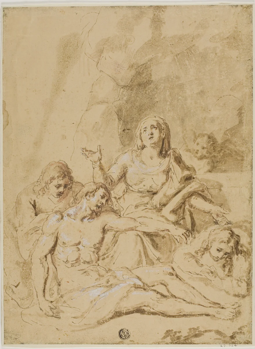 Pietà by Carlo Dolci
Annibale Carracci, drawing, 1597-1609