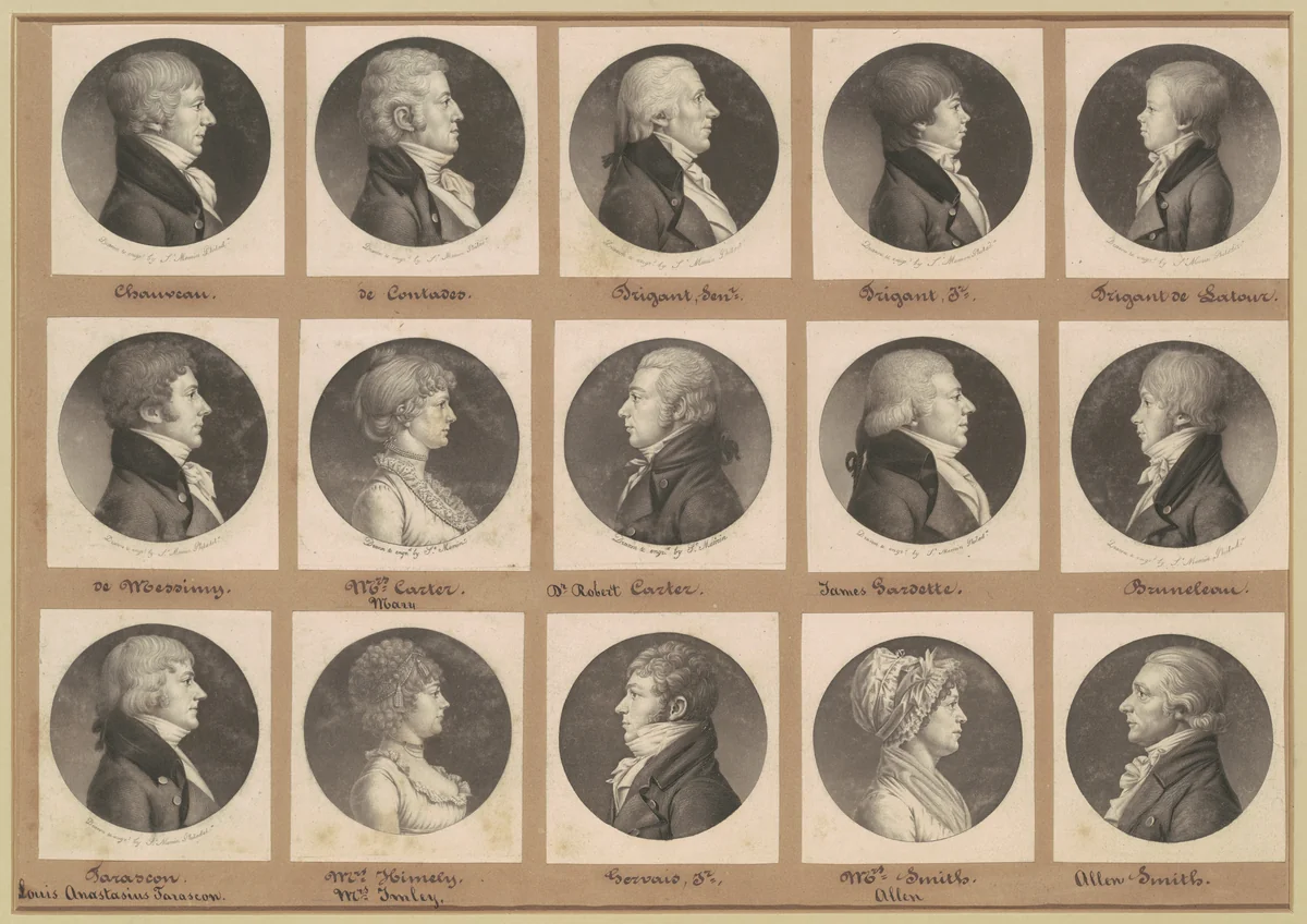 Saint-Mémin Collection of Portraits, Group 20 by Charles B. J. Févret de Saint-Mémin, volume, 1801