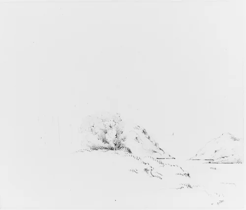 Landscape and Coastal Study (from Sketchbook) by John William Casilear, artwork, 1834-1838