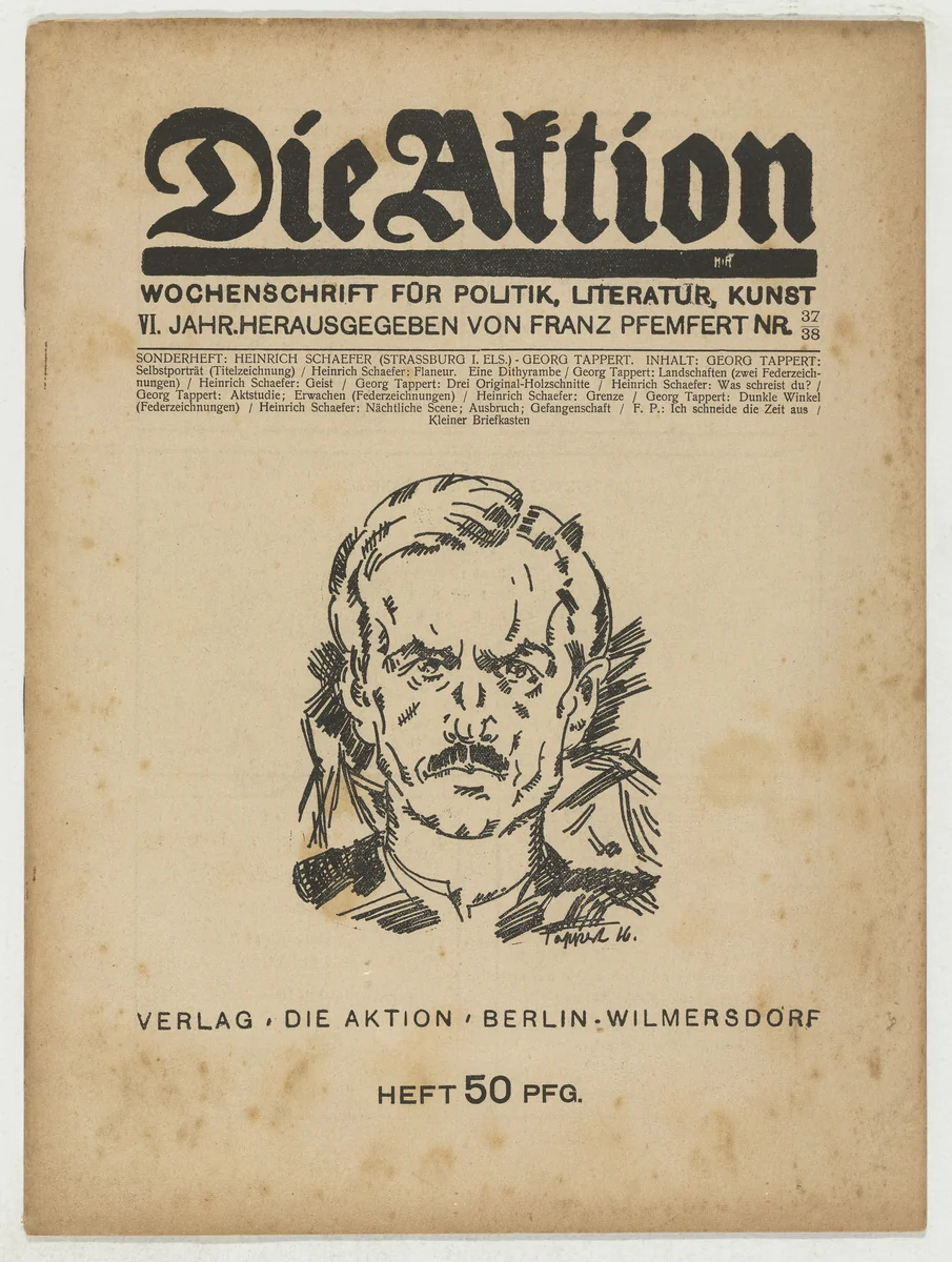 Die Aktion, vol. 6, no. 37/38 by Georg Tappert, periodical, 1916