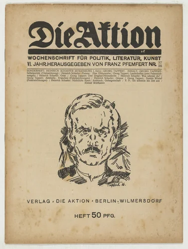 Die Aktion, vol. 6, no. 37/38 by Georg Tappert, periodical, 1916